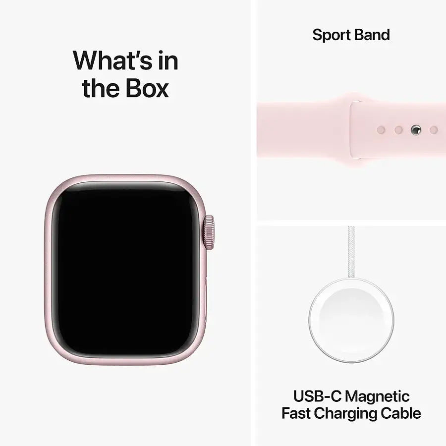 Apple Watch Series 9 (2023) – 45mm GPS Wi-Fi – Aluminum Case with Sport Band