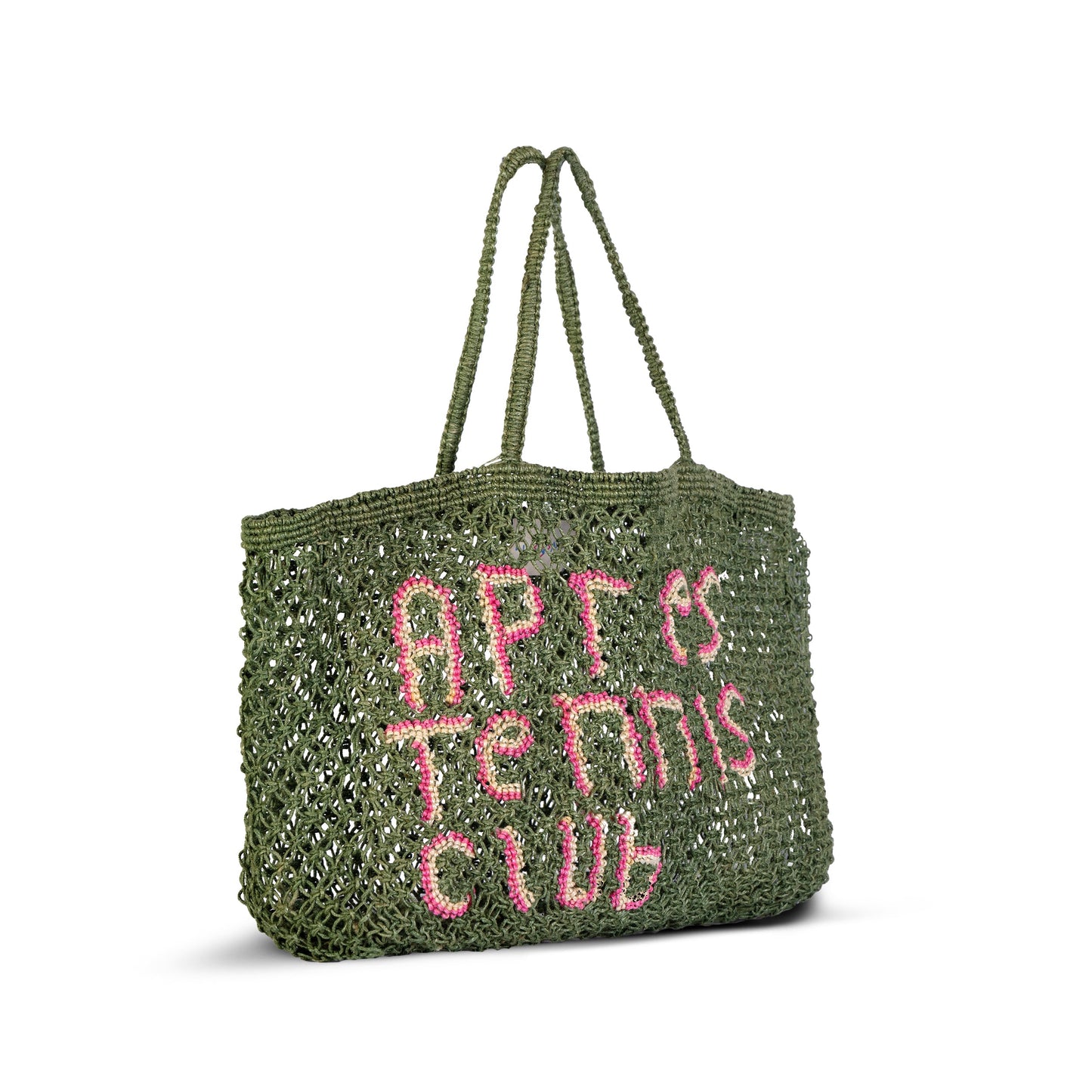 Woven Jute Tote Lightweight Apres Tennis Club