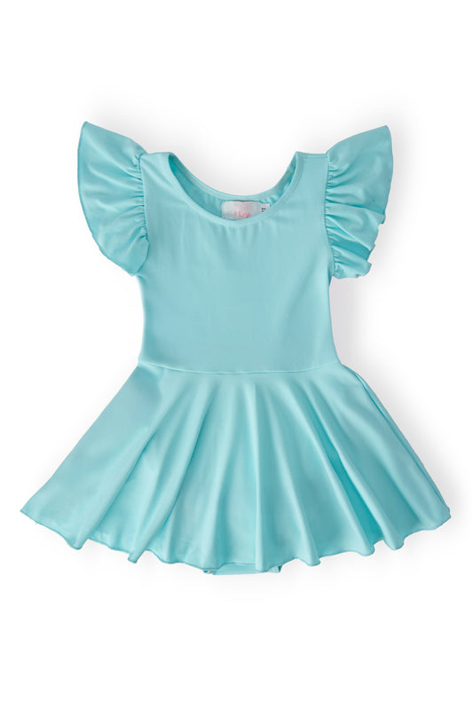 Aqua S/S Twirl Leotard