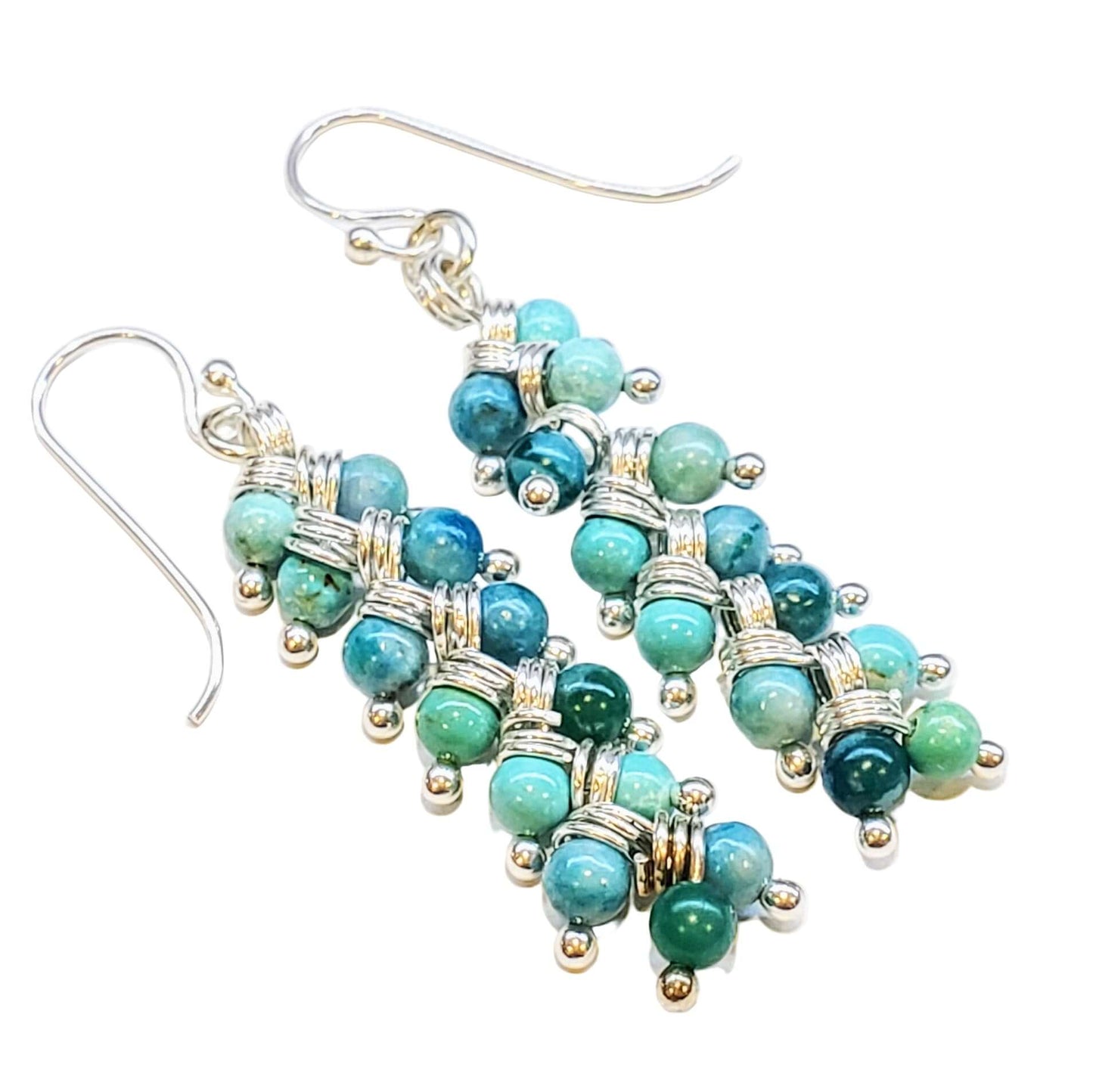 Sterling Silver Turquoise Wire Wrapped Earrings Jane The Virgin As Seen On TV