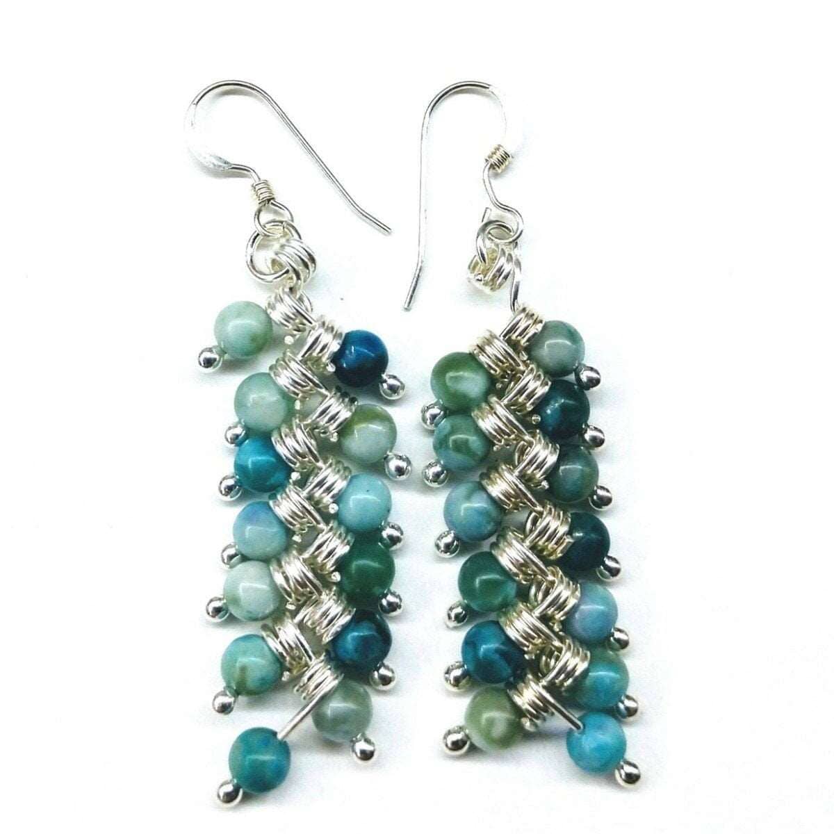 Sterling Silver Turquoise Wire Wrapped Earrings Jane The Virgin As Seen On TV