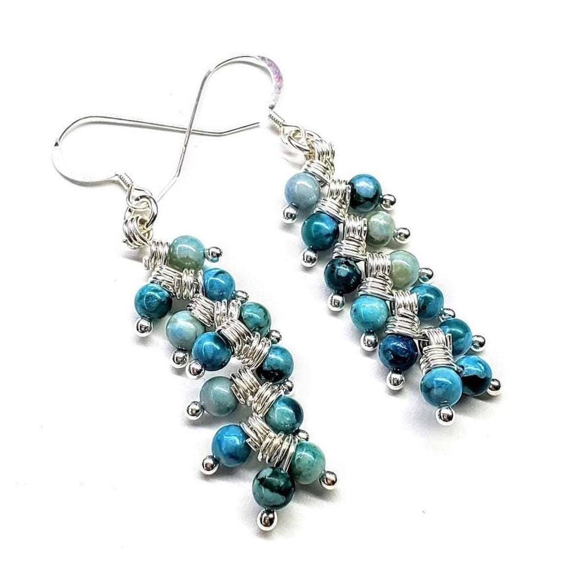 Sterling Silver Turquoise Wire Wrapped Earrings Jane The Virgin As Seen On TV