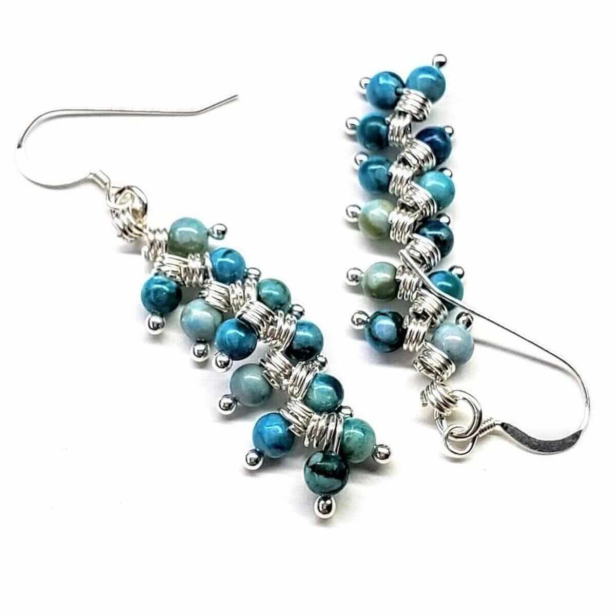 Sterling Silver Turquoise Wire Wrapped Earrings Jane The Virgin As Seen On TV