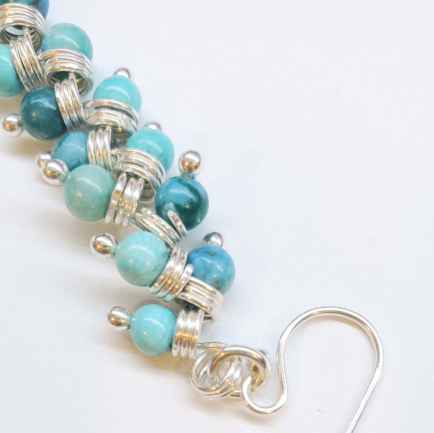 Sterling Silver Turquoise Wire Wrapped Earrings Jane The Virgin As Seen On TV