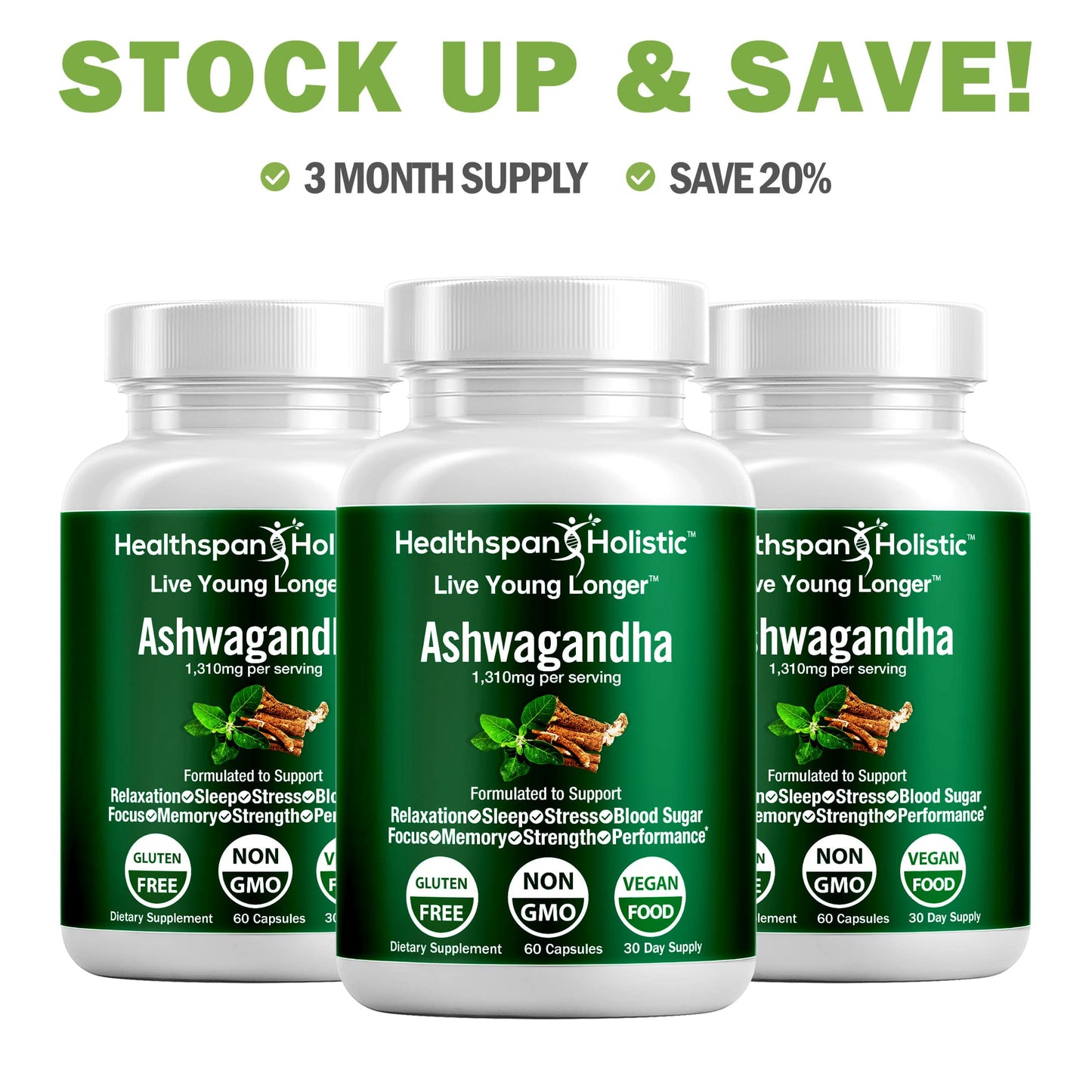 Organic Ashwagandha 60 Capsules