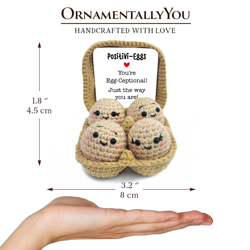Positivity Eggs Crochet Support Doll Encouragement Gift for Children and Adults