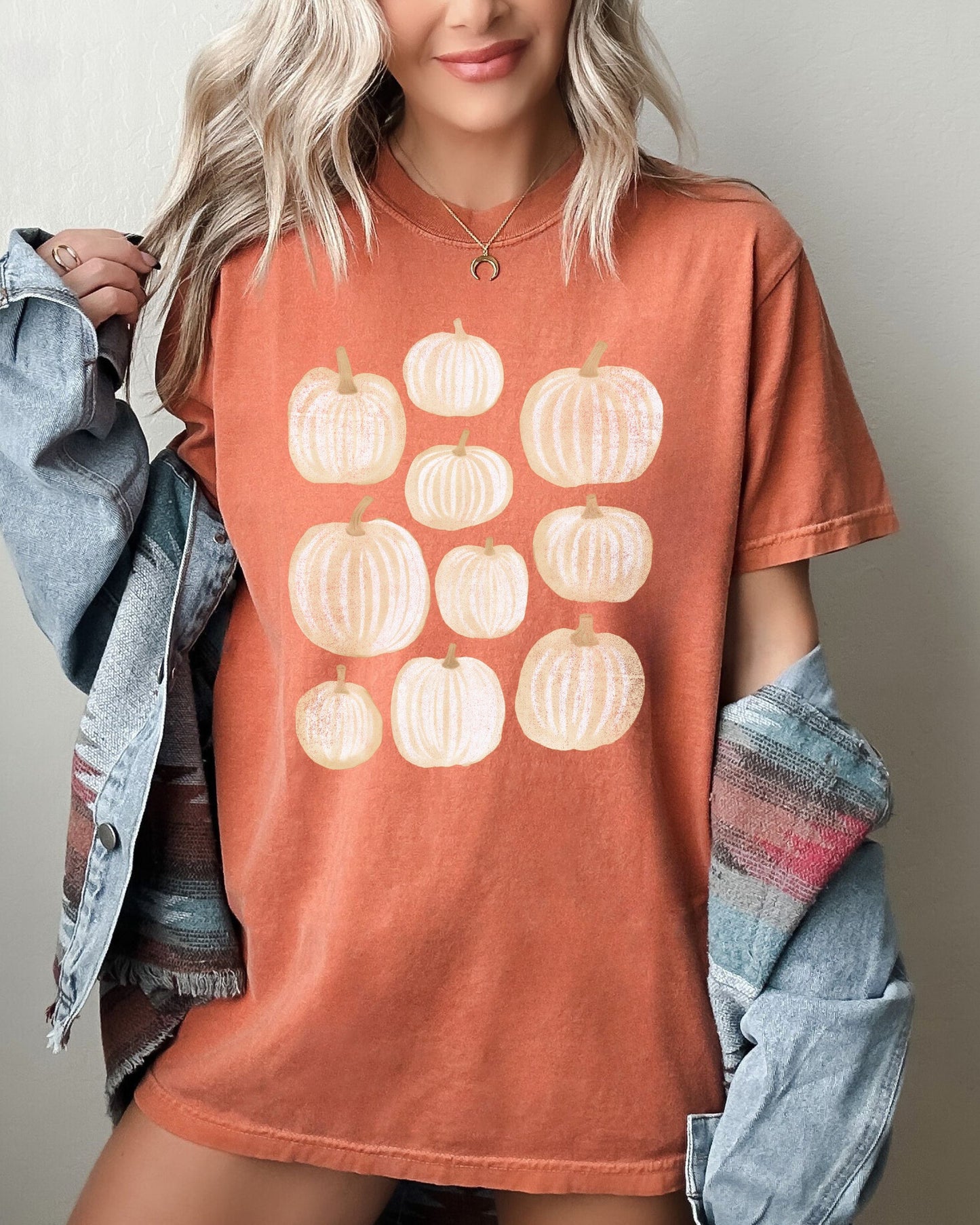 Autumn Pumpkins, Simplicity, Fall, Thanksgiving, Halloween Shirt Comfort Colors T-Shirt