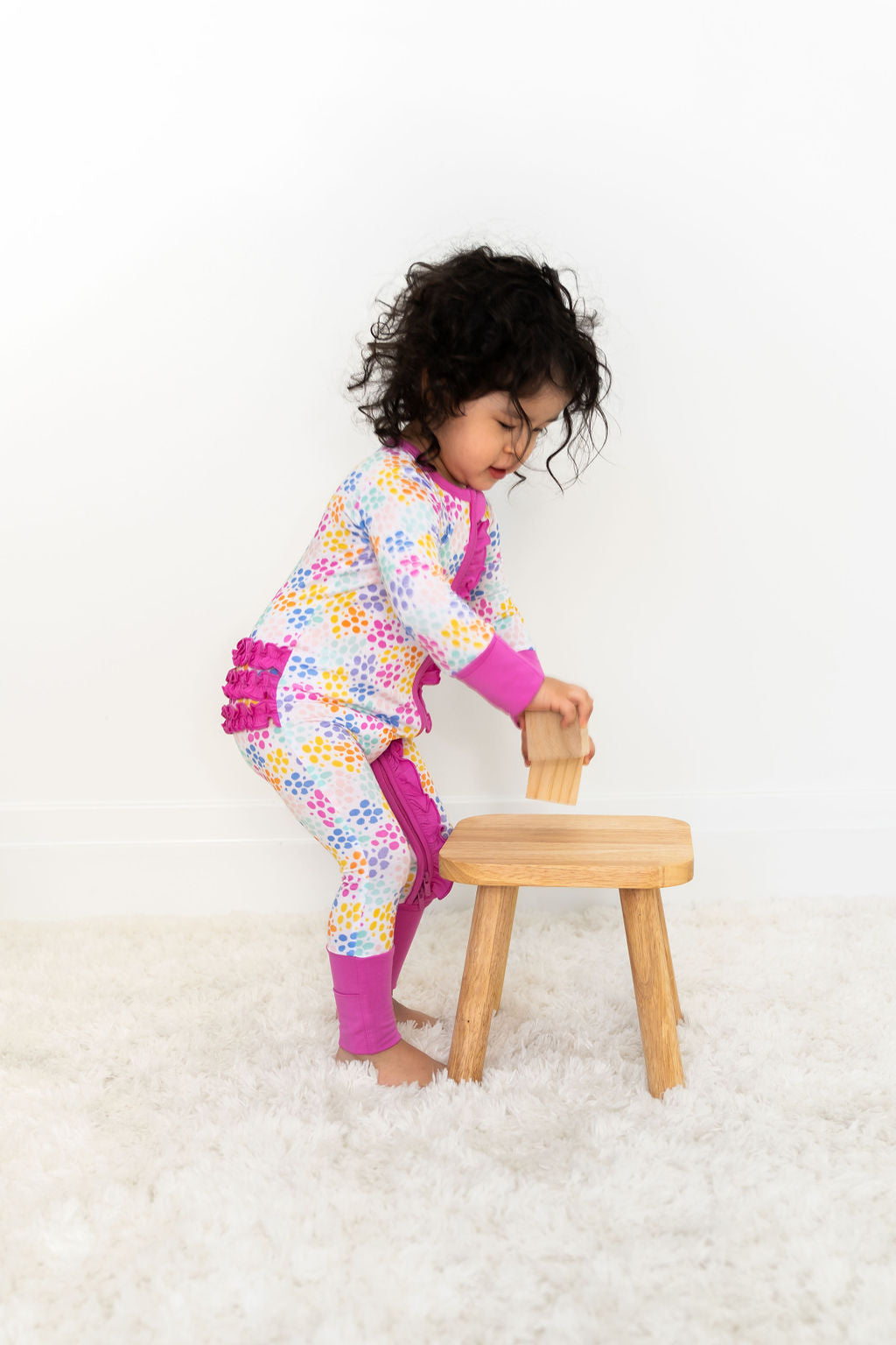 Bamboo Ruffle Convertible Footie Soft One-Piece Korrie