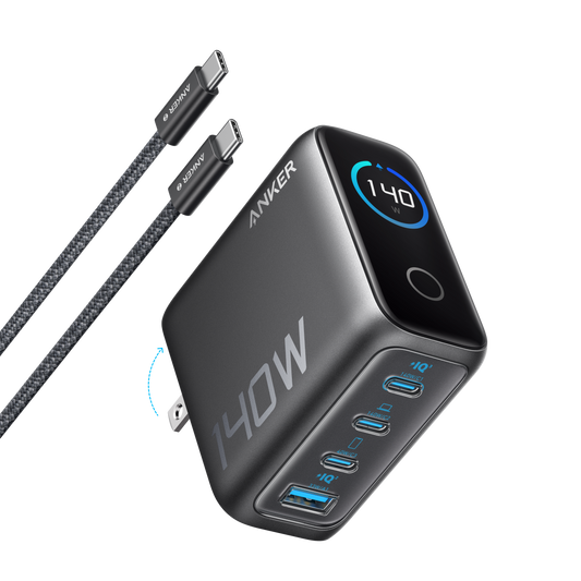 Anker 140W PD 3.1 4-Port Charger with USB-C Cable
