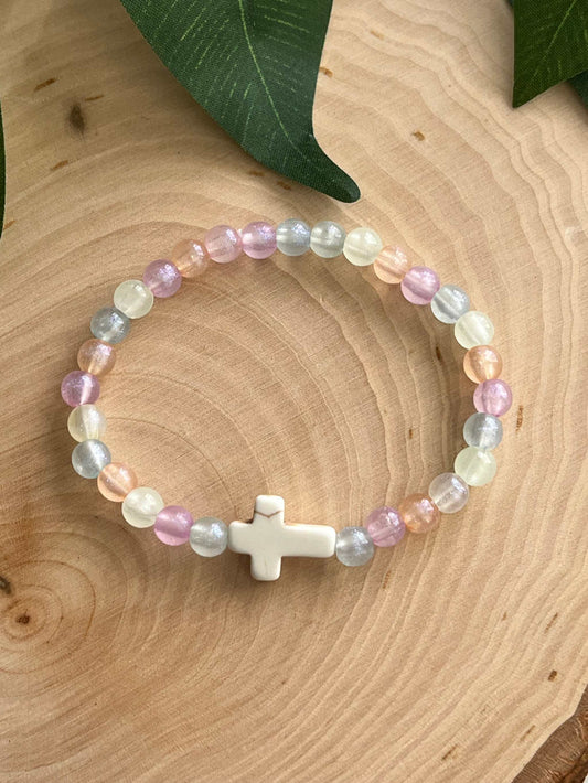 Colorful Bead Christian Bracelet Handmade Jewelry