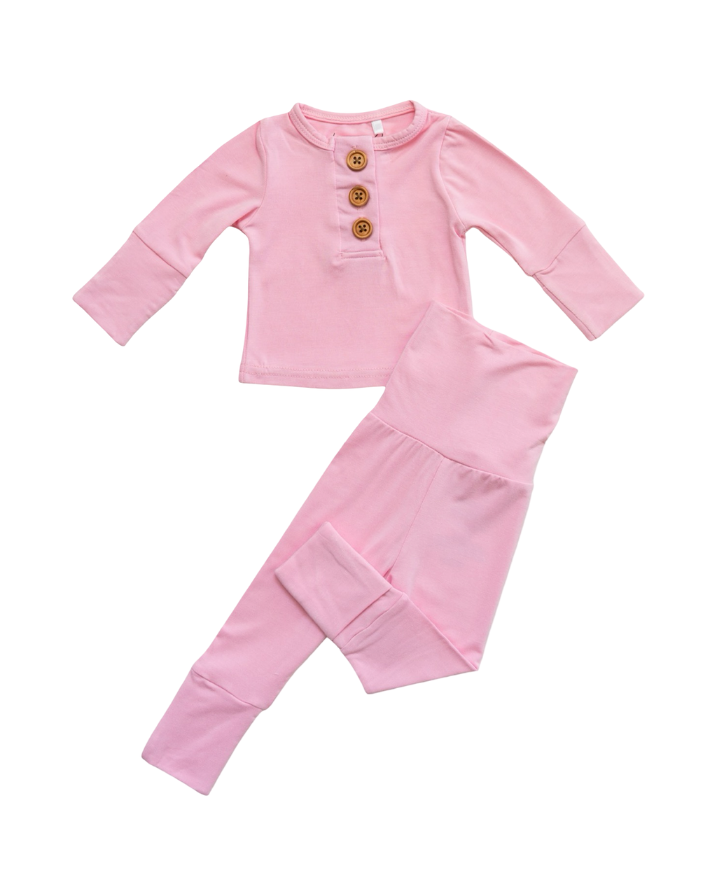 Light Pink Bamboo Infant 2-Piece Set Laree + Co.