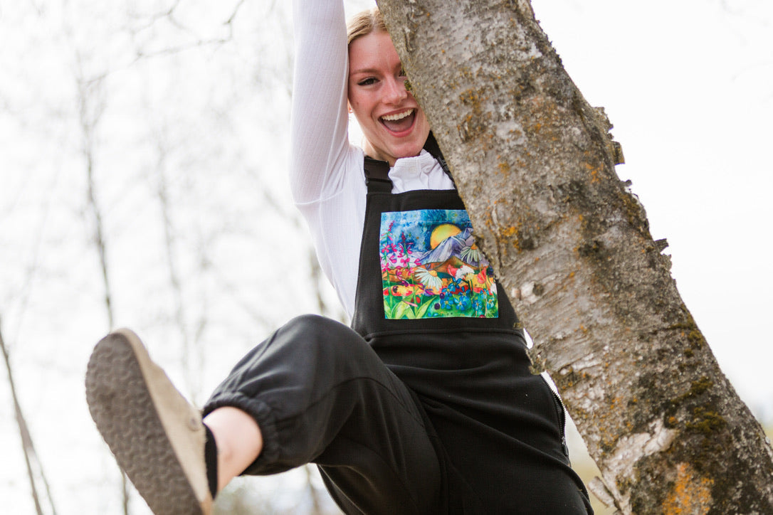 Wildflower Dreamscape Fleece Overalls