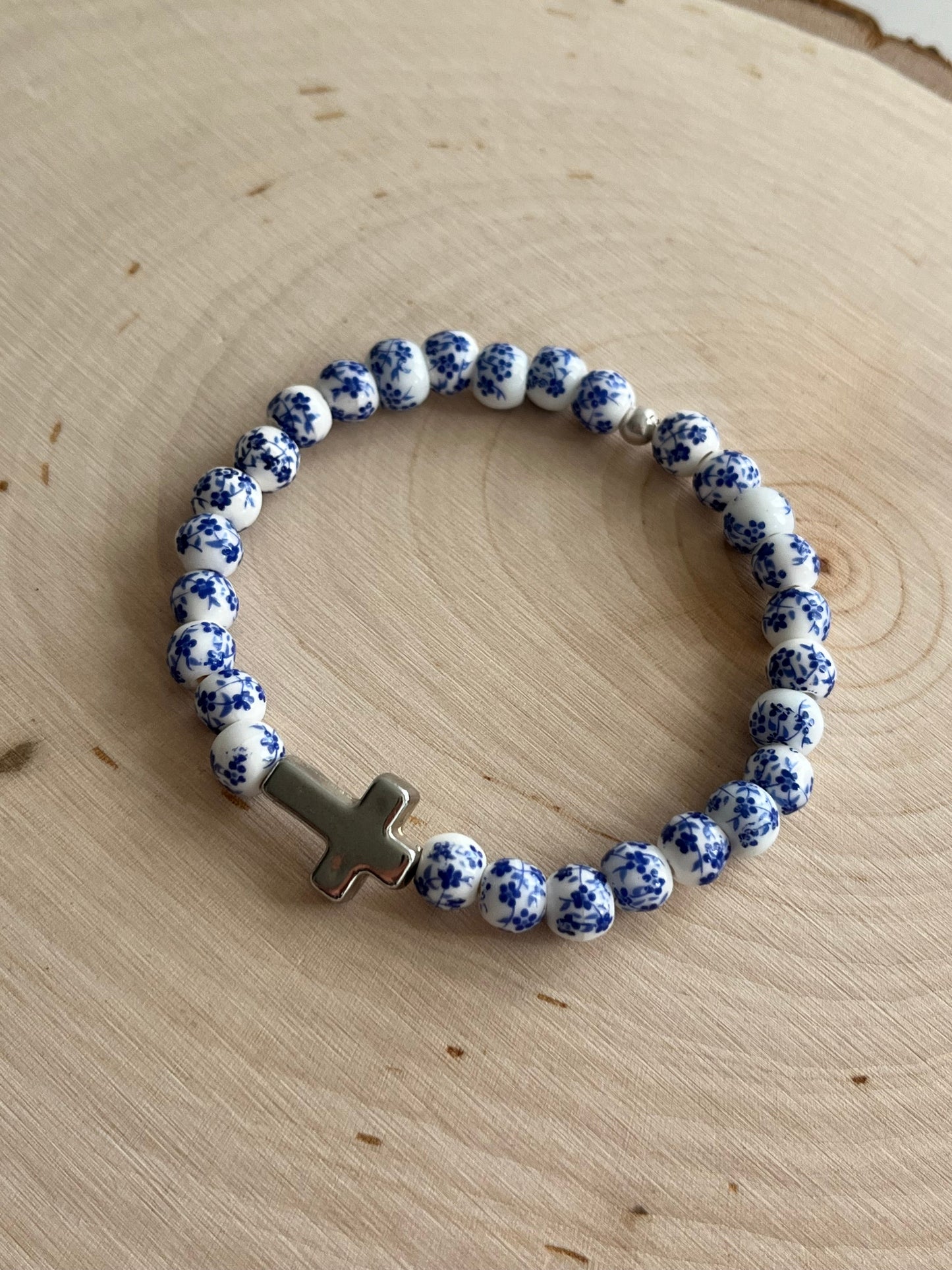 Faith-Inspired Cross Bead Bracelet Collection Jewelry