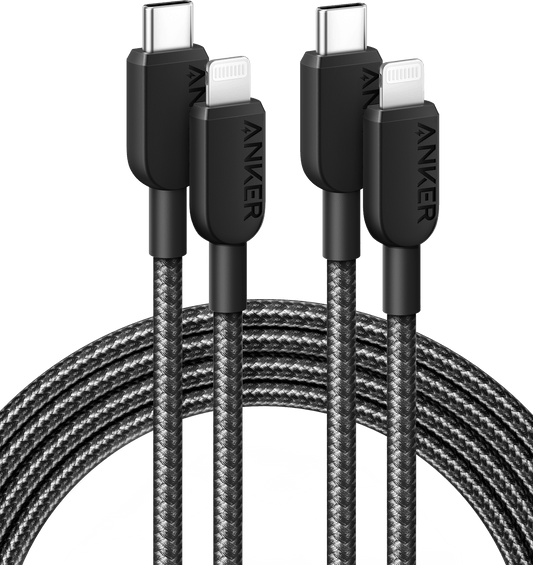USB-C to Lightning Cable 6 ft 2-Pack Anker 310