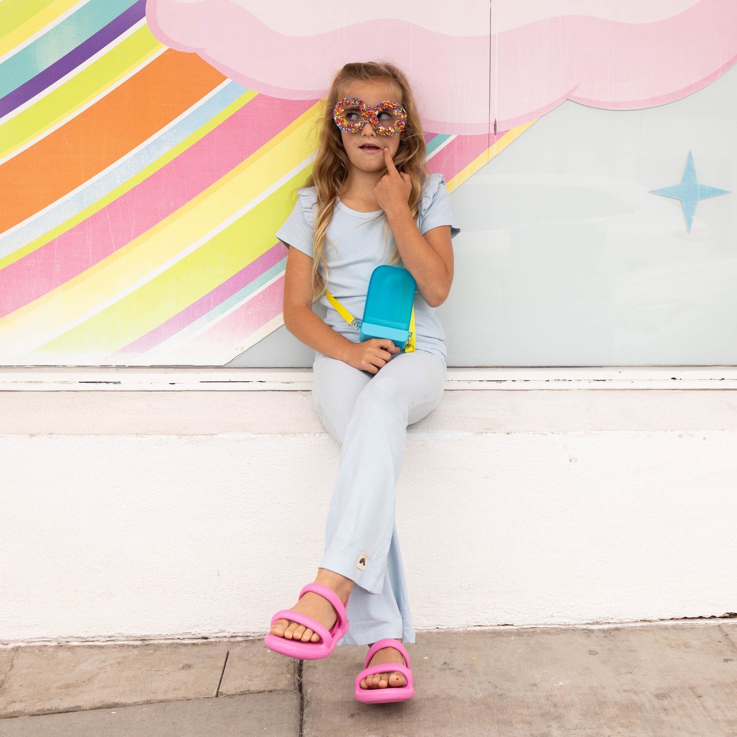 Short Sleeve Neon Blue Tee