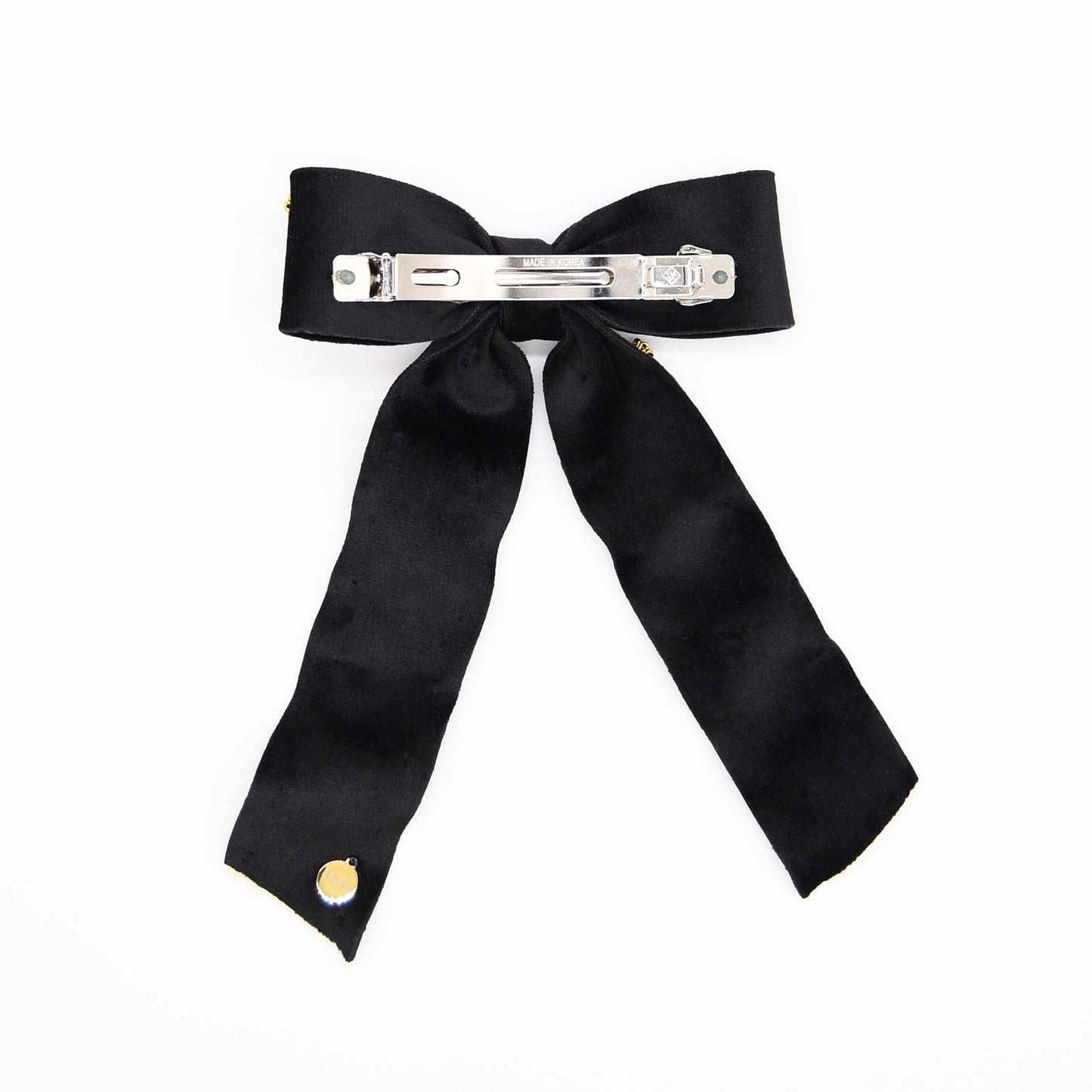 Calla Black Iridescent Crystal Barrette Hair Clip ADIBA