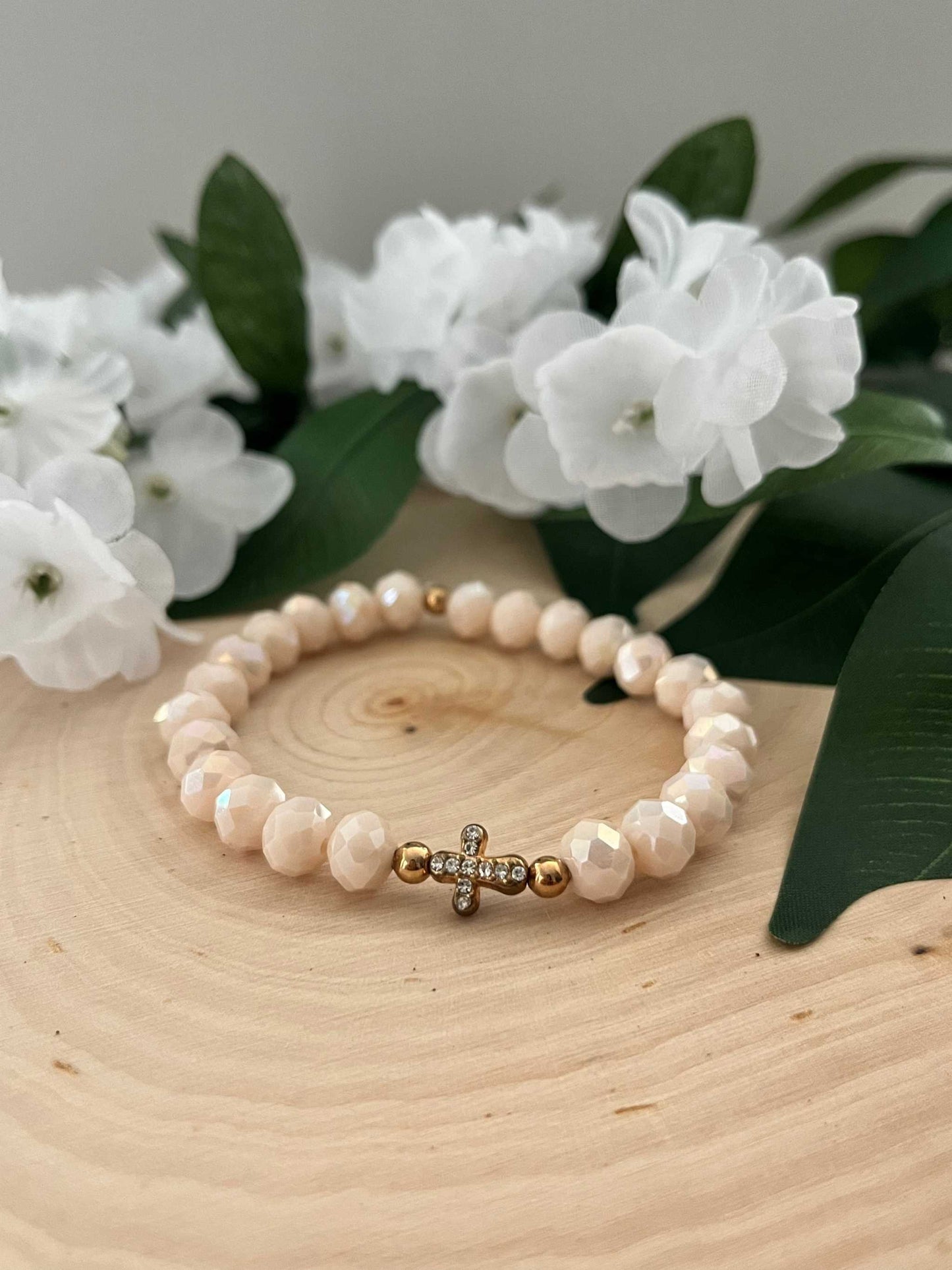 Faith-Inspired Cross Bead Bracelet Collection Jewelry