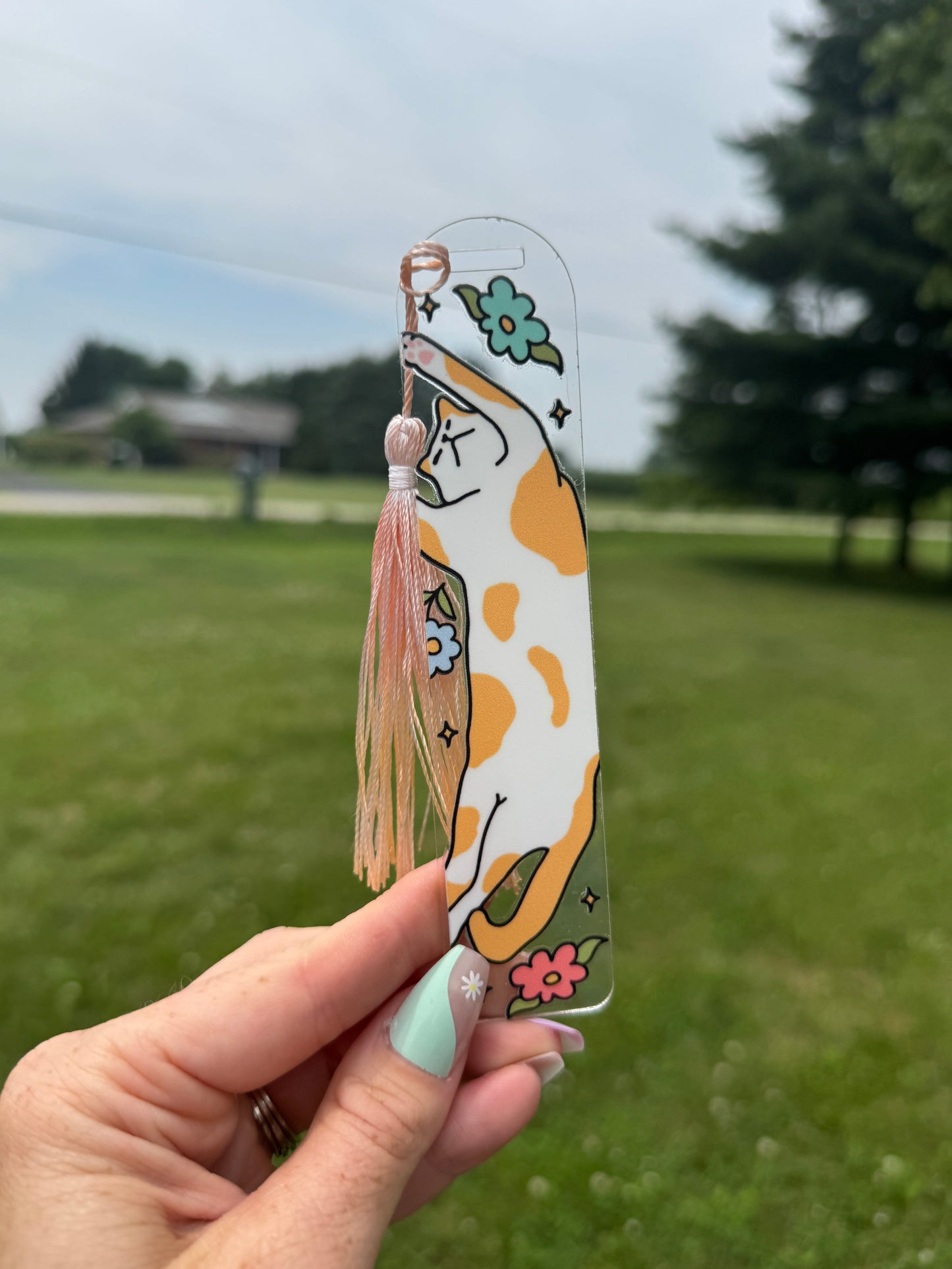 Acrylic Vibrant Bookmark Durable Bookmark Sawdust and Cedar