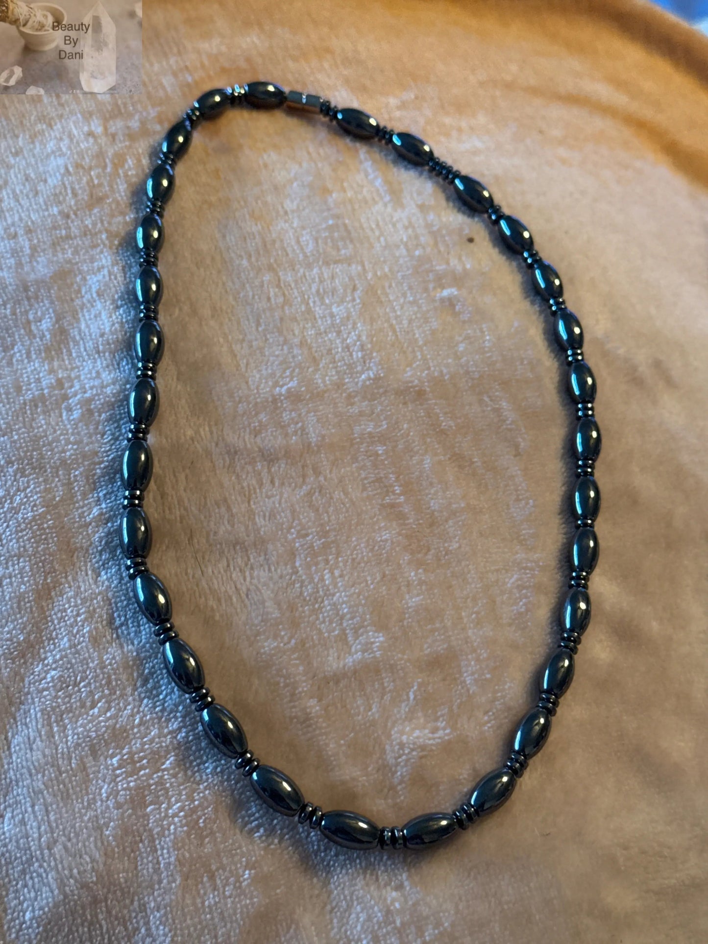 Grounding Hematite Beaded Necklace Magnetic Clasp Jewelry