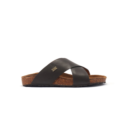 Slip On Double Crossed Soft Leather Banded Sandal BEATRICE BEVA