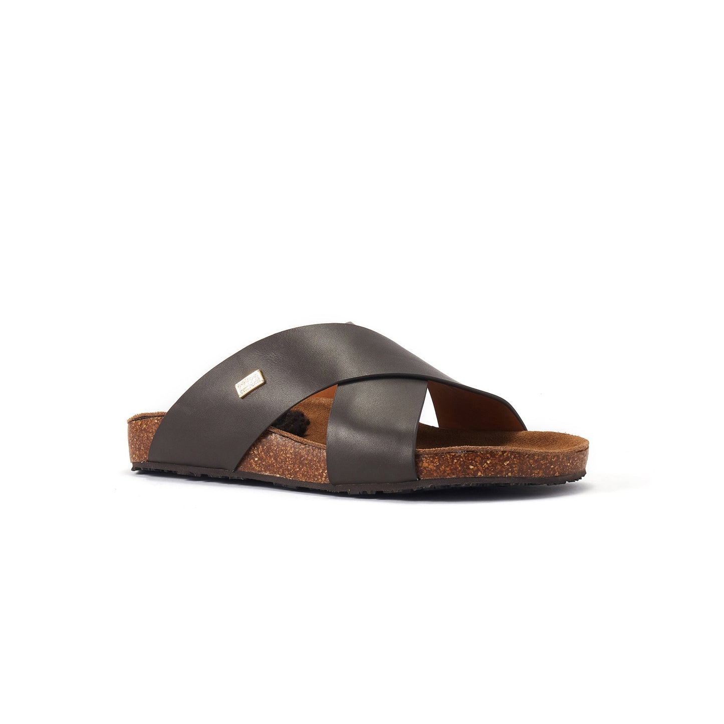 Slip On Double Crossed Soft Leather Banded Sandal BEATRICE BEVA