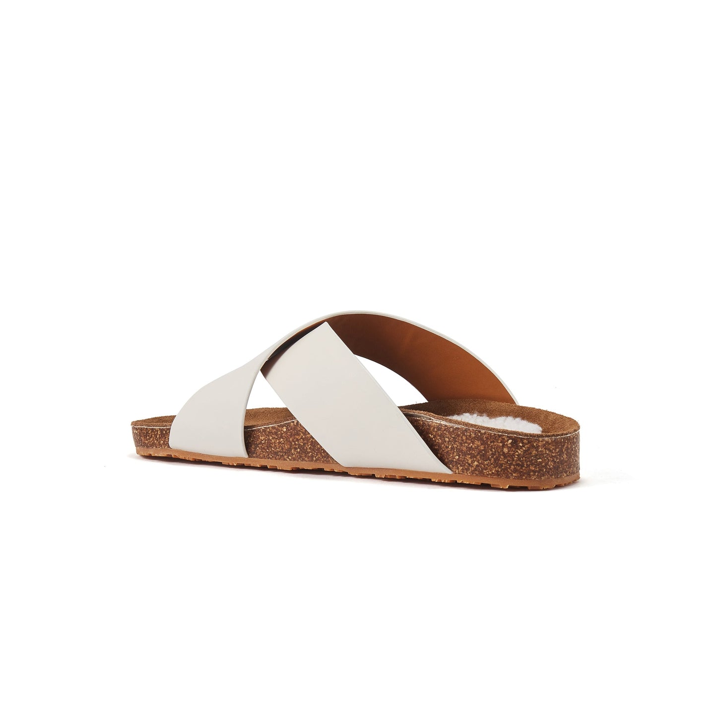 Slip On Double Crossed Soft Leather Sandal BEATRICE CREAM Australia Luxe Collective