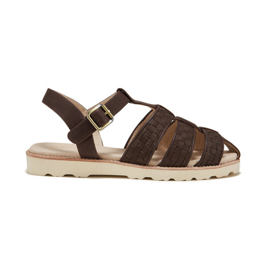 Soft Leather Woven Buckle Up Mens Sandal MENS ALLATSEA BEVA