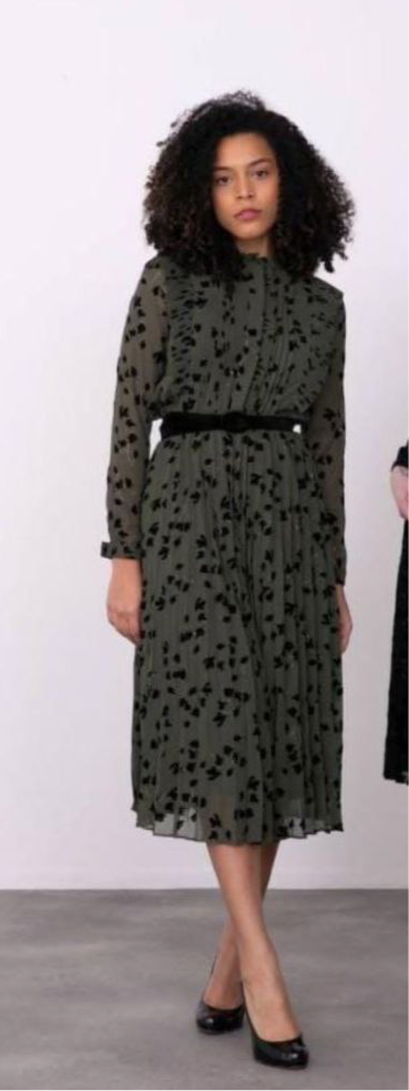 Olive Velvet Dress Fashion Apparel
