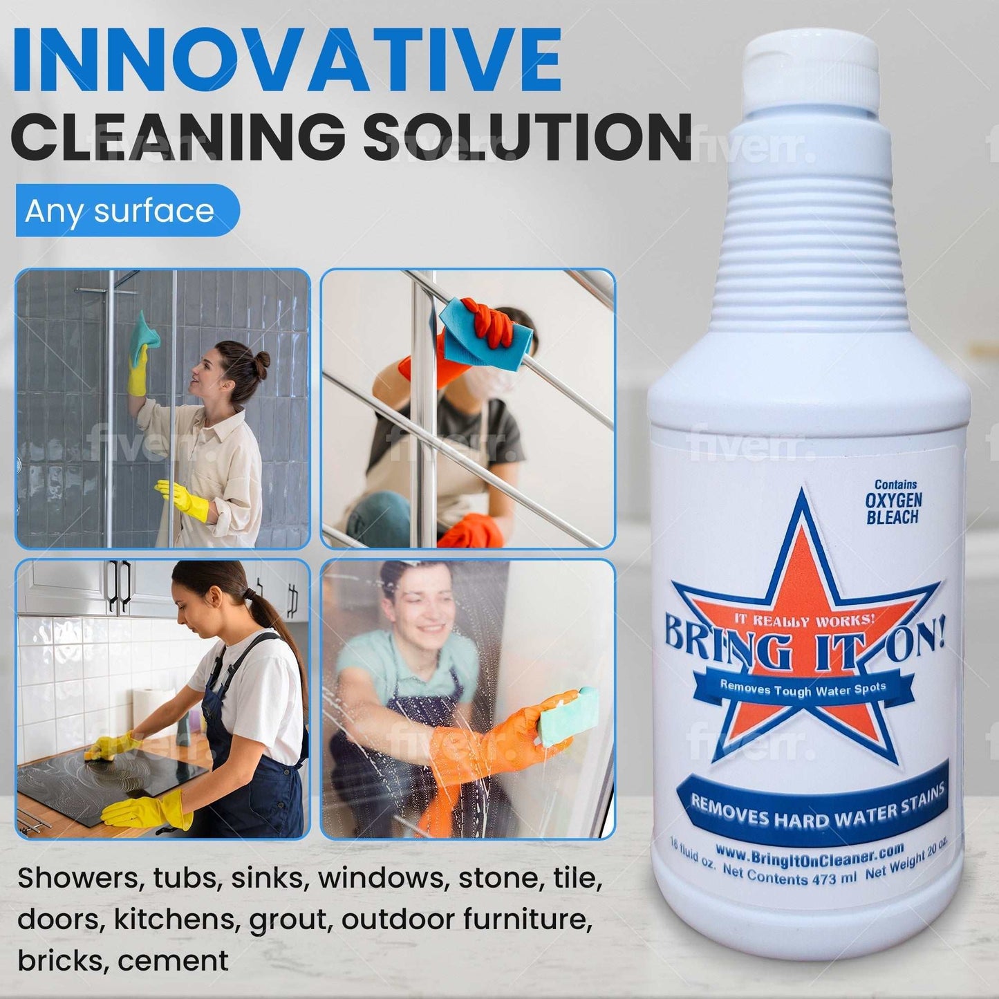 Hard Water Stain Remover and Protect Shield Cleaning Solution Bring It On Cleaner
