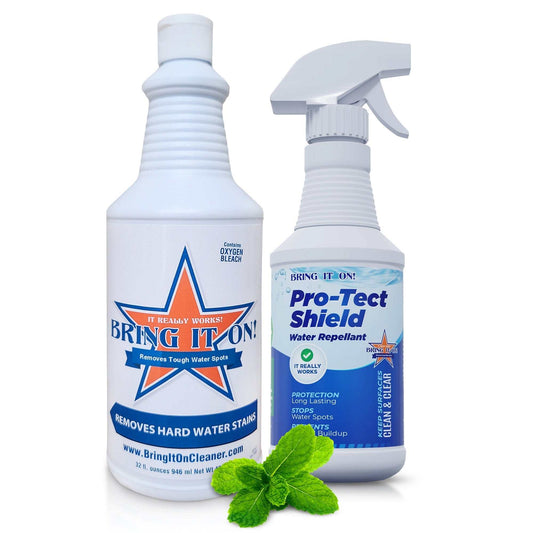 Hard Water Stain Remover and Protect Shield Cleaning Solution Bring It On Cleaner