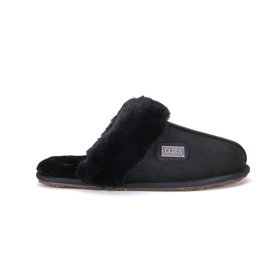 Sheepskin Black Luxe Classic Mule Slipper