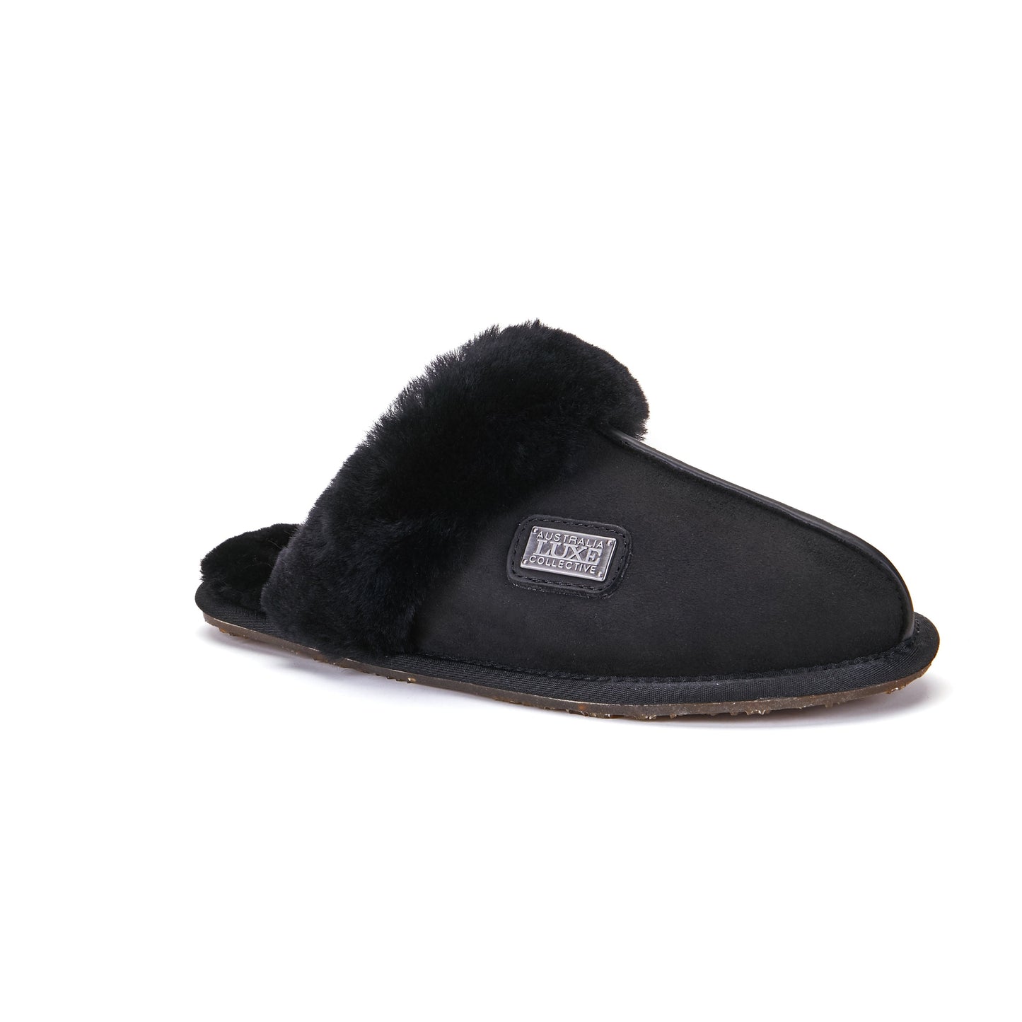 Sheepskin Black Luxe Classic Mule Slipper