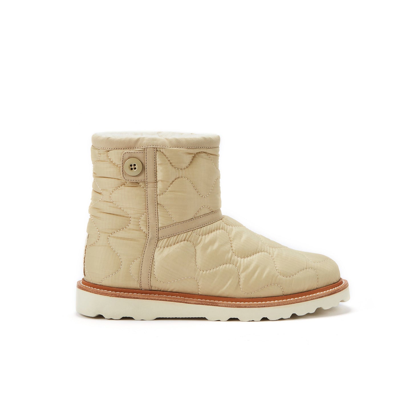 Ankle Height Nylon Quilted Blitz Boot with Shearling Lining BLITZ SAND
