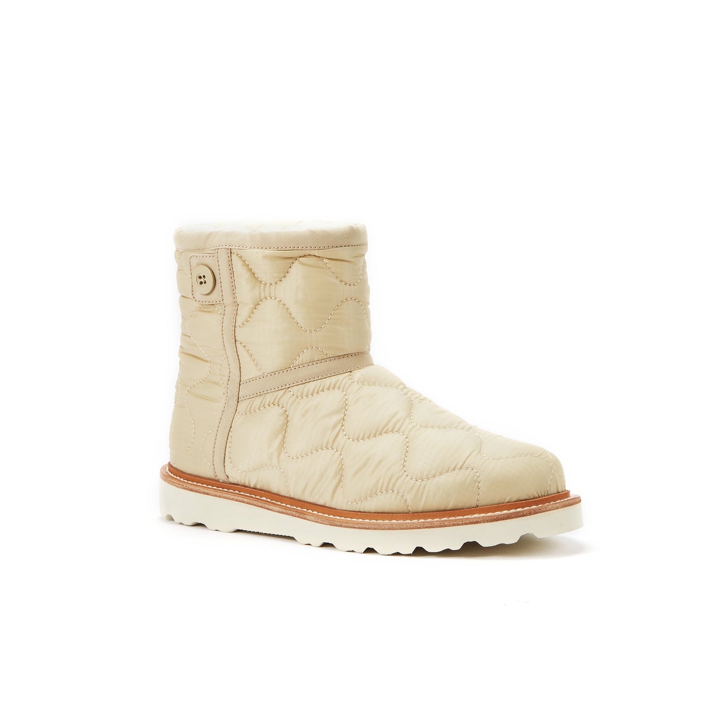 Ankle Height Nylon Quilted Blitz Boot with Shearling Lining BLITZ SAND