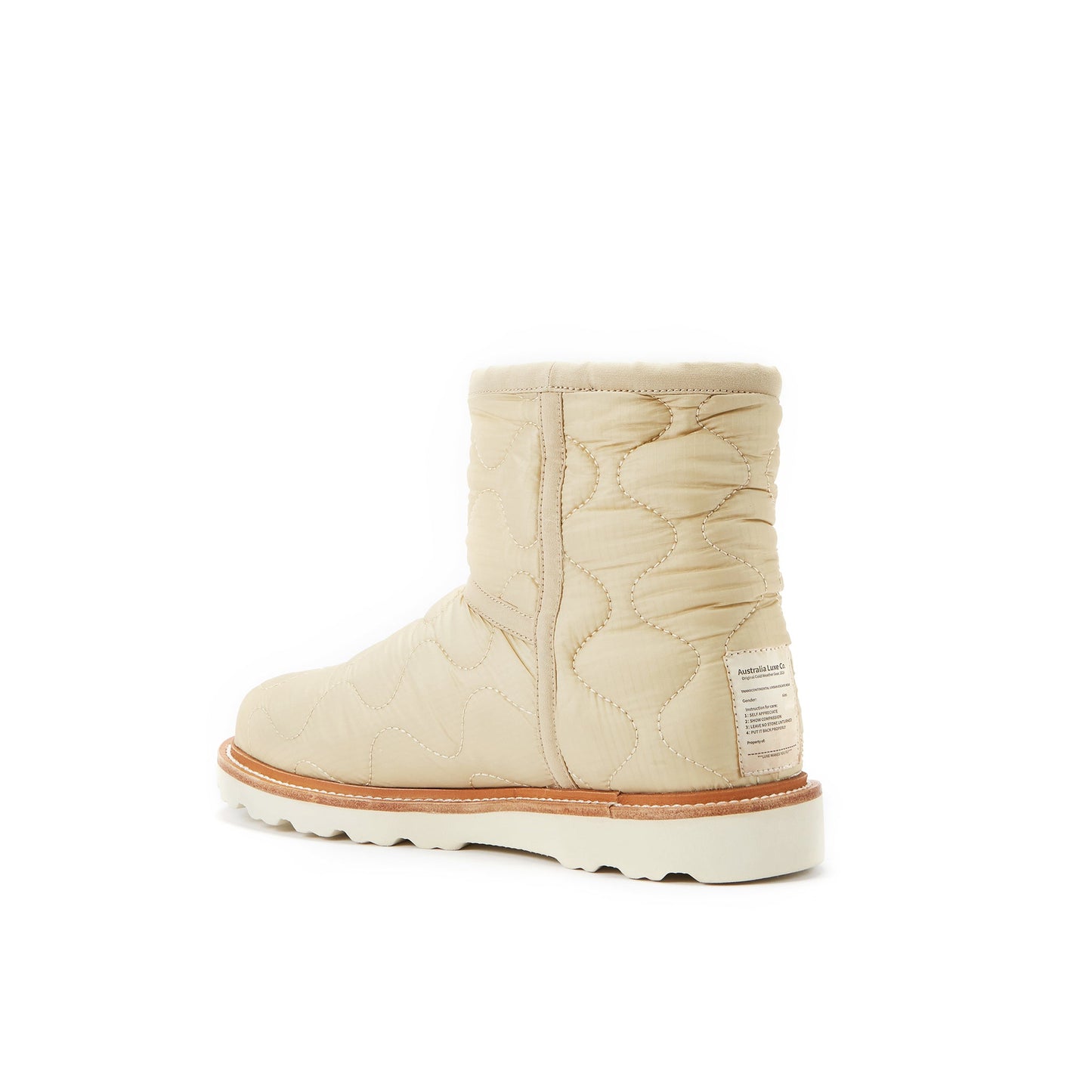 Ankle Height Nylon Quilted Blitz Boot with Shearling Lining BLITZ SAND
