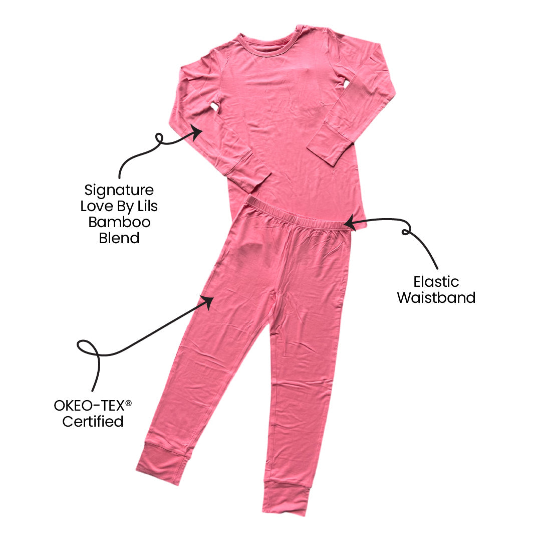 Blossom Solid Bamboo Long Sleeve 2-Piece Set