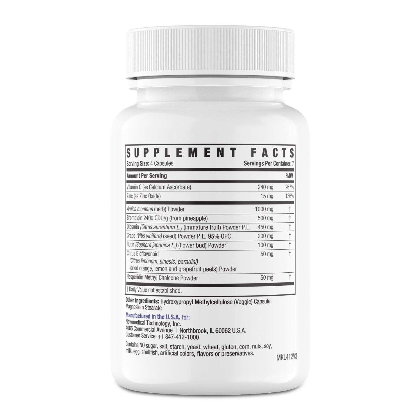 Arnica Bromelain Supplement Capsules for Bruises and Swelling BruiseMD