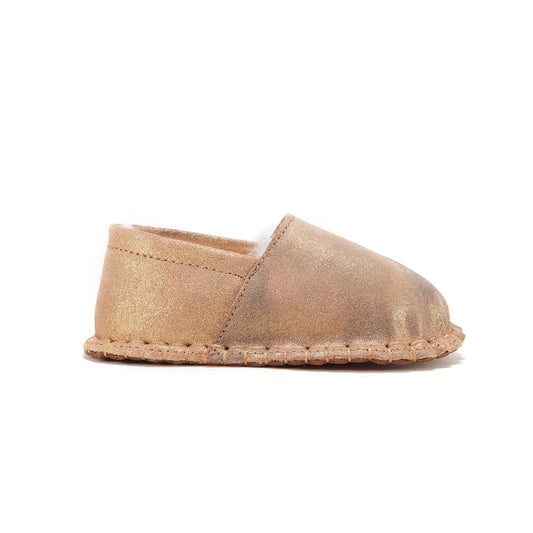 Baby Moc Antique Gold Slip On Moccasin Australia Luxe Collective