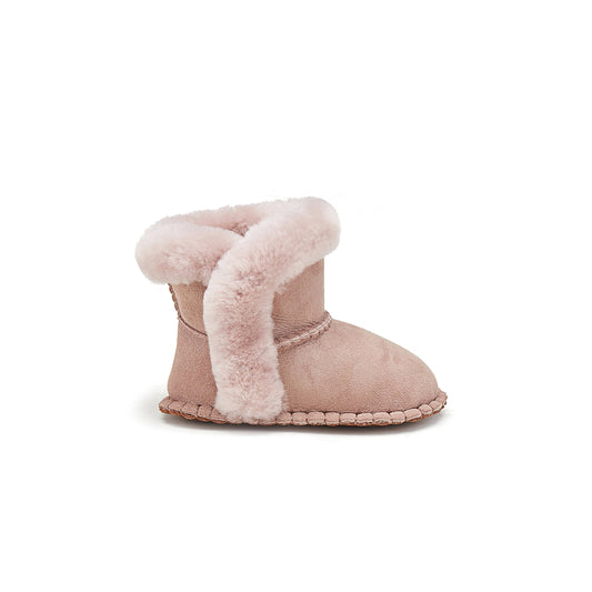 Sheepskin Slip On Bootie Baby Nordic Pink Australia Luxe Collective