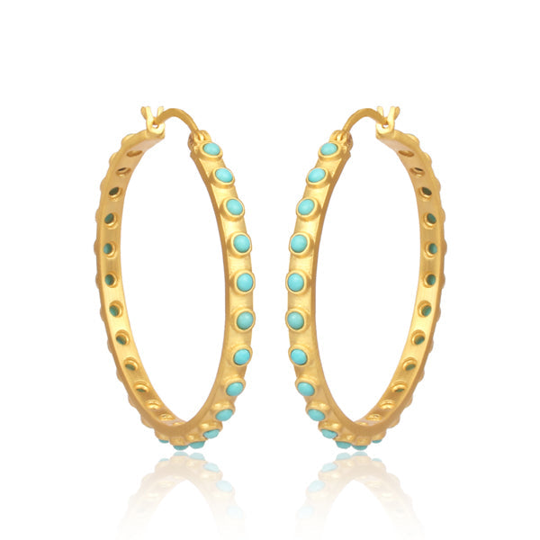 Turquoise Hoop Earrings