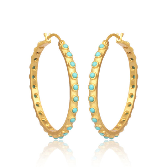 Turquoise Hoop Earrings