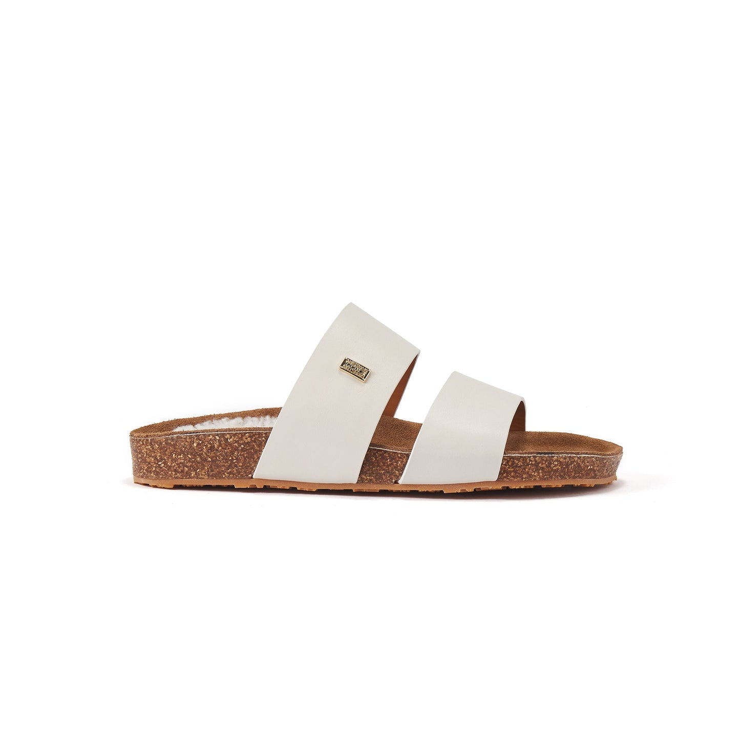 Slip On Summer Sandal Soft Leather Banded BRIGITTE CREAM