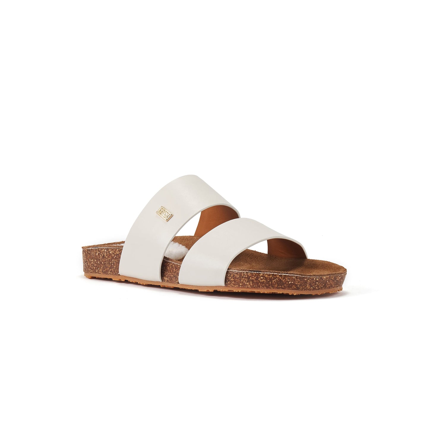 Slip On Summer Sandal Soft Leather Banded BRIGITTE CREAM