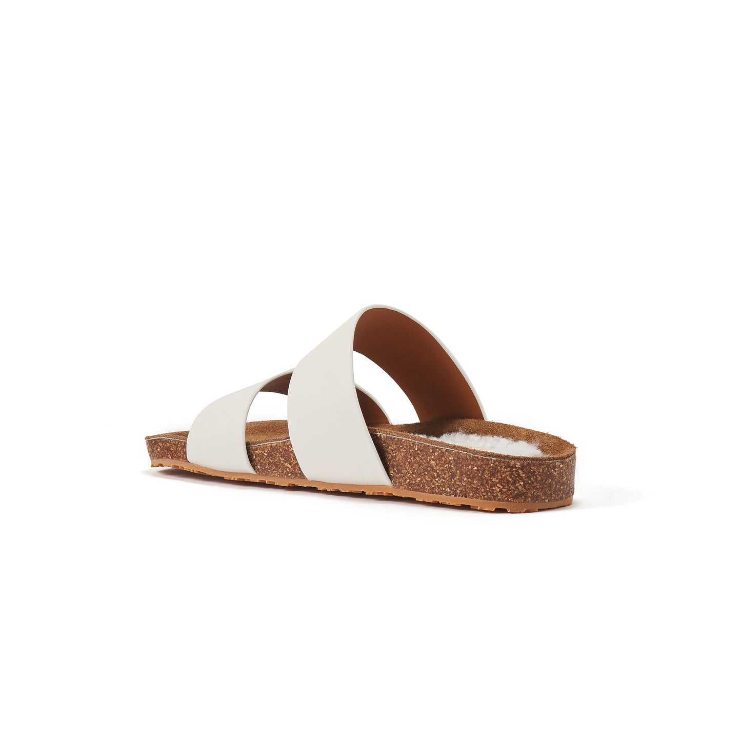Slip On Summer Sandal Soft Leather Banded BRIGITTE CREAM