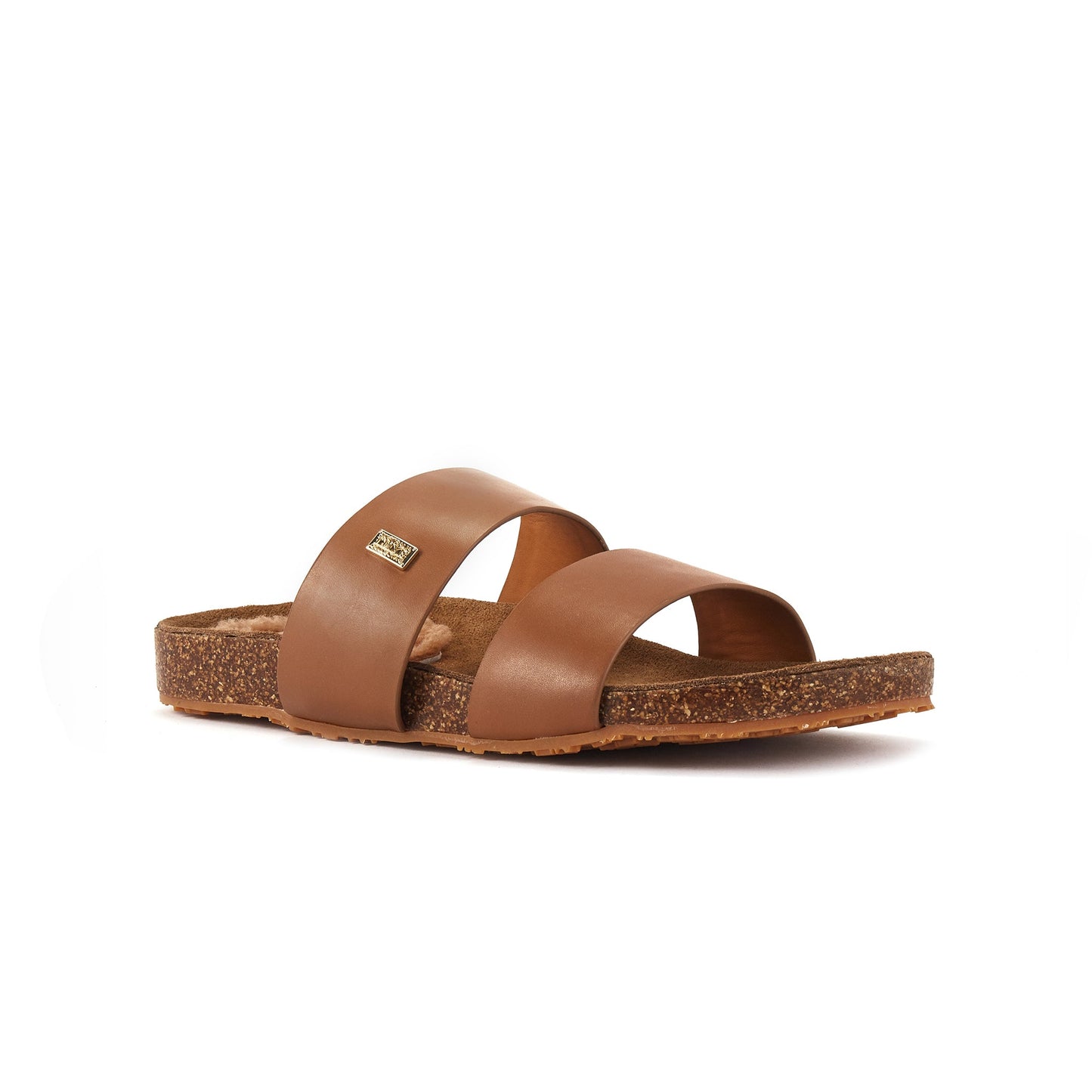Slip On Soft Leather Sandal Brigitte Tan Australia Luxe Collective