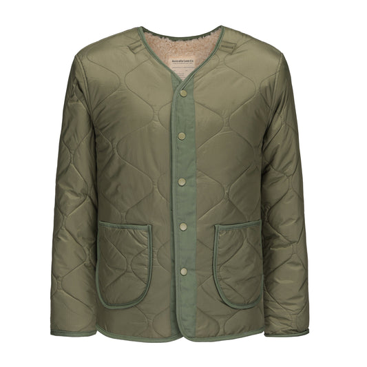 Reversible Quilted Jacket Olive BRIGADE OLIVE