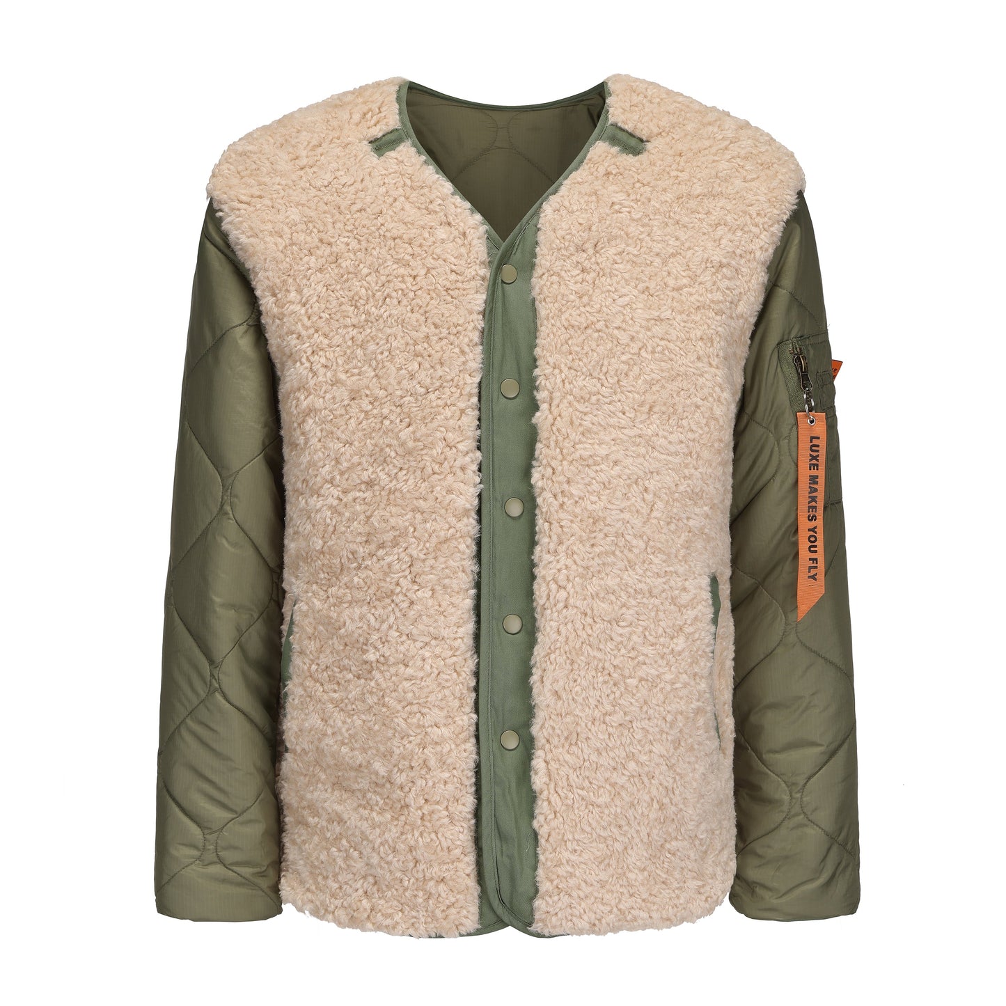 Reversible Quilted Jacket Olive BRIGADE OLIVE