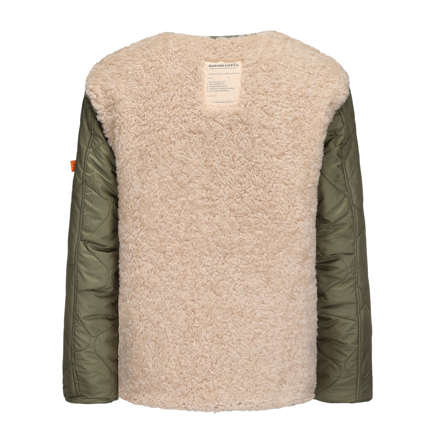 Reversible Quilted Jacket Olive BRIGADE OLIVE