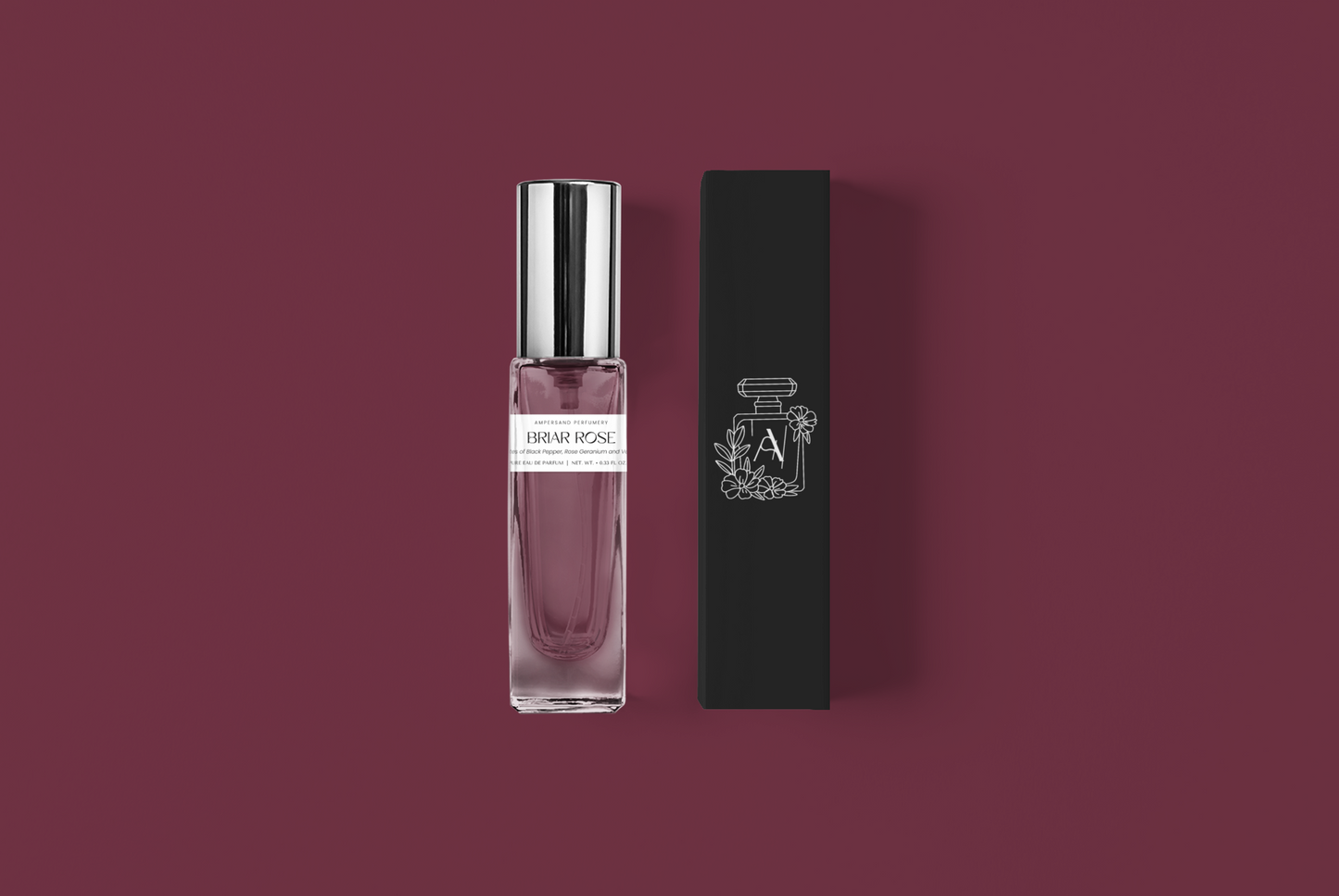 Briar Rose Eau de Parfum Fragrant Notes Roller or Spray Ampersand Candles + Oils