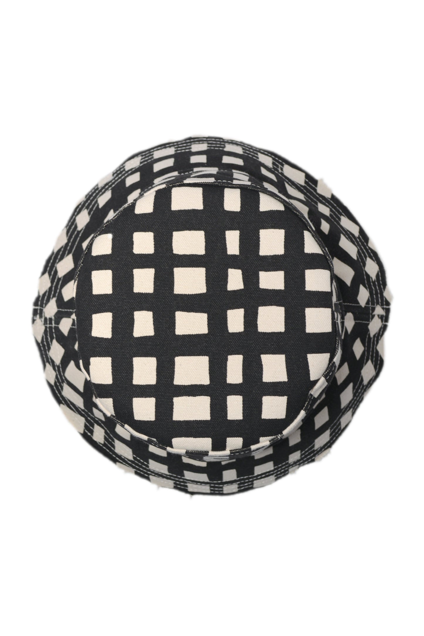 Grid Cotton Canvas Bucket Hat Eco-Friendly Screenprinted
